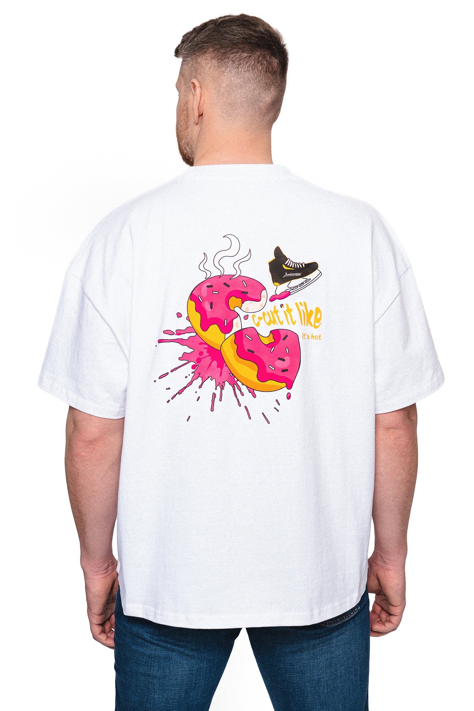 c-cut it like it's hot - oversized white tee